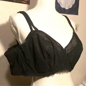 Auden Black Lace Bra NWOT 46C